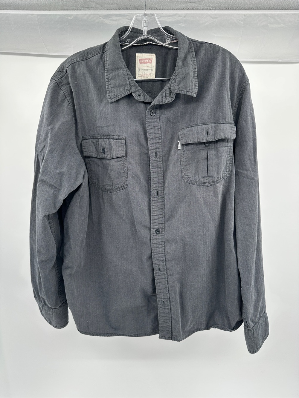 Levi's Dark Charcoal Button-Front Work Shirt
